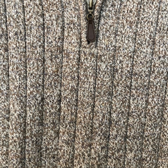 OSCAR DE LA RENTA, 1/4 zip men’s sweater, tan, size L - excellent condition! - Picture 7 of 7